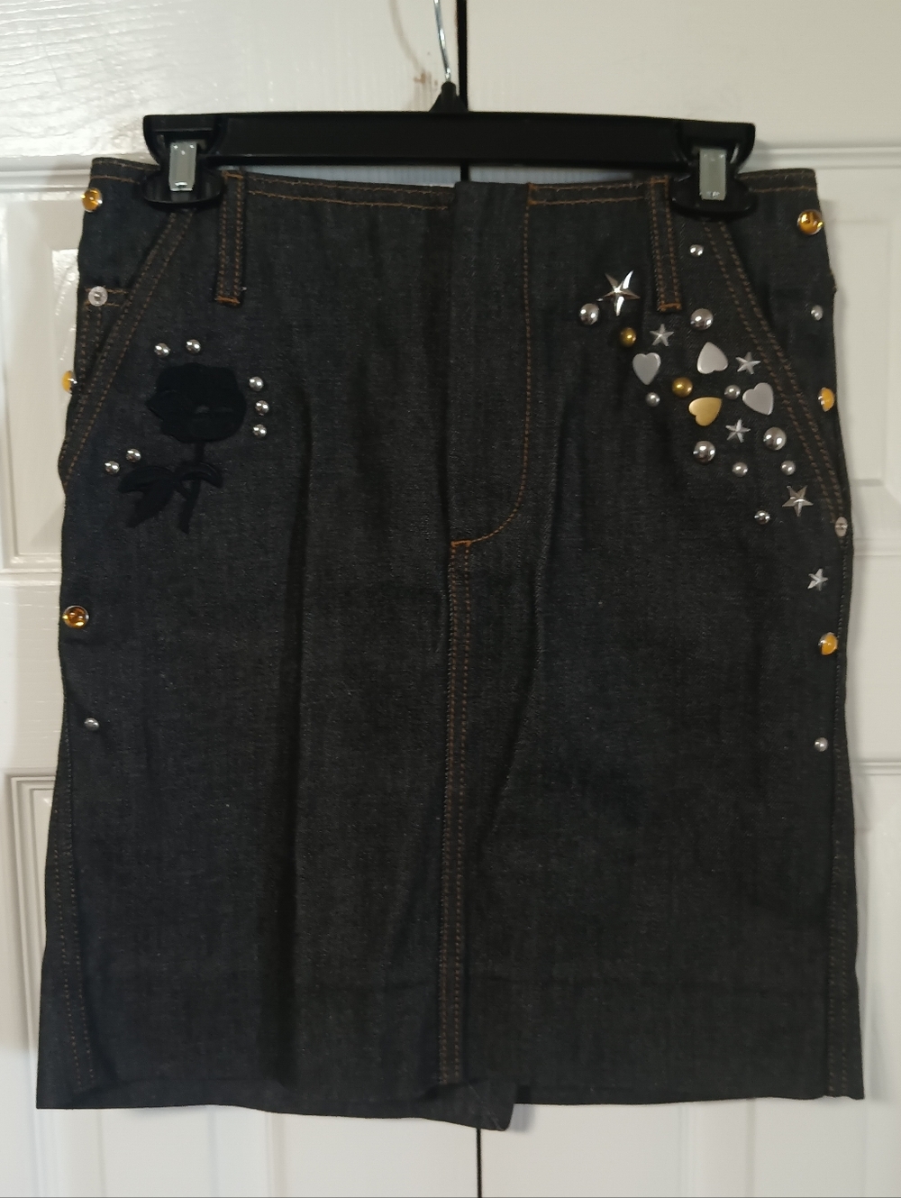 Coach 1941 Black Denim Mini Skirt